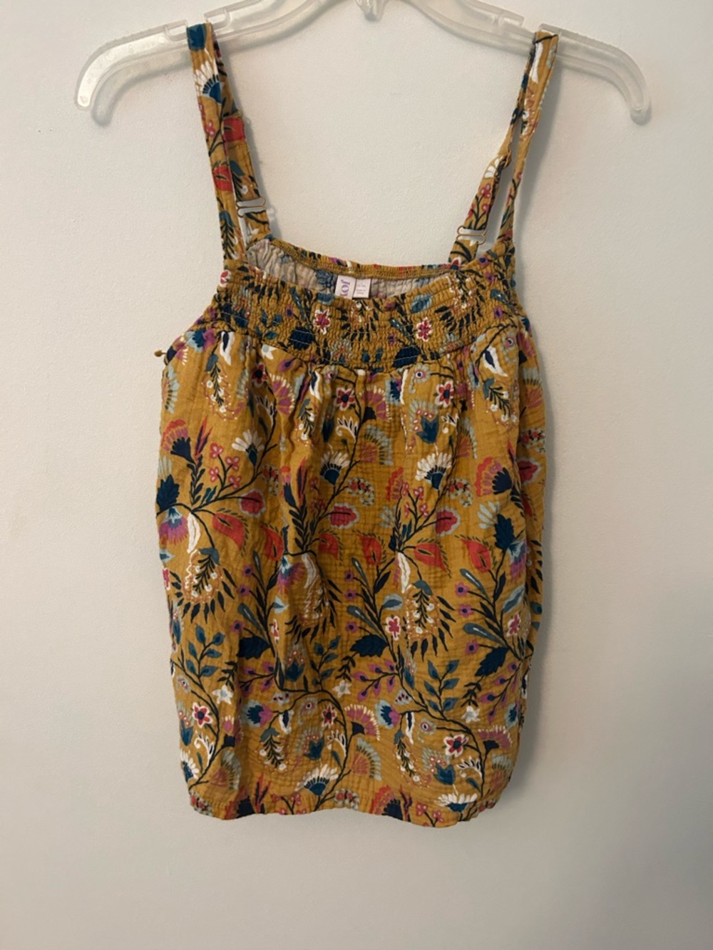 Floral Smocked Mustard Tank Top and shorts set- Women